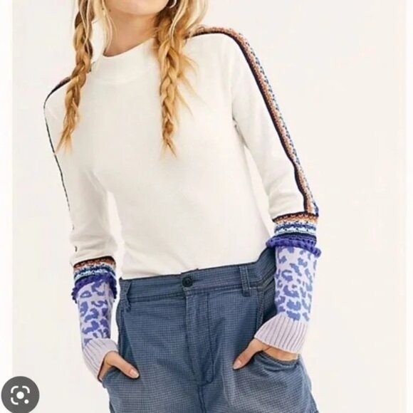 Free People Tops - Free People Switch It Up Thermal Ivory M Boho